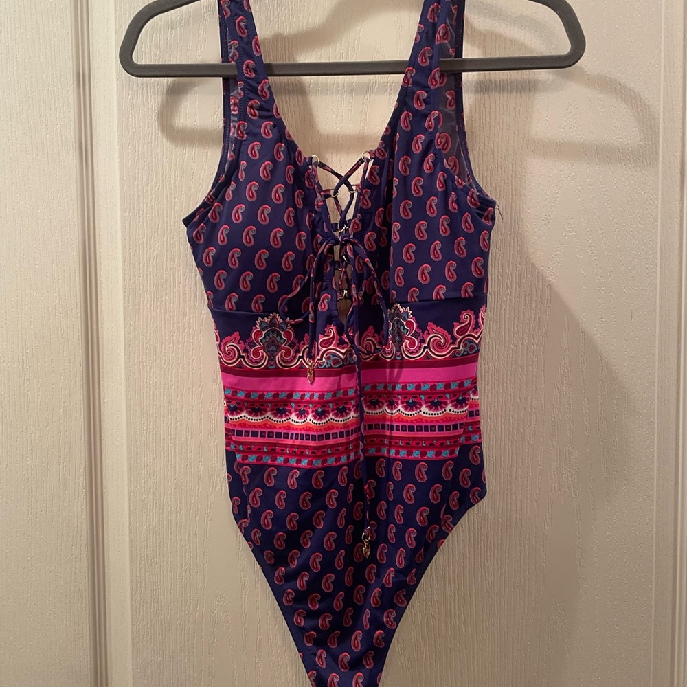 Purple & Pink Paisley One-Piece Swimsuit -Cremieux